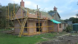 Older property undergoing renovation in Herefordshire.