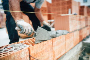 Laying bricks